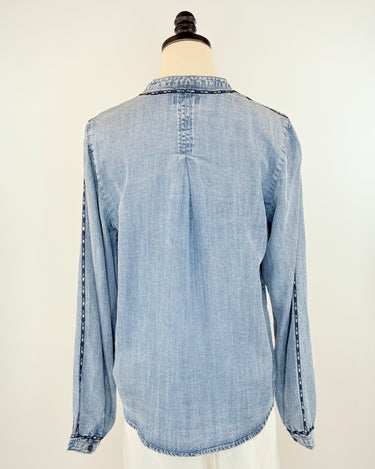 Thread and Supply Lettie Shirt in Light Blue Wash-111 - Woven Top F/W (June- Nov)-Little Bird Boutique