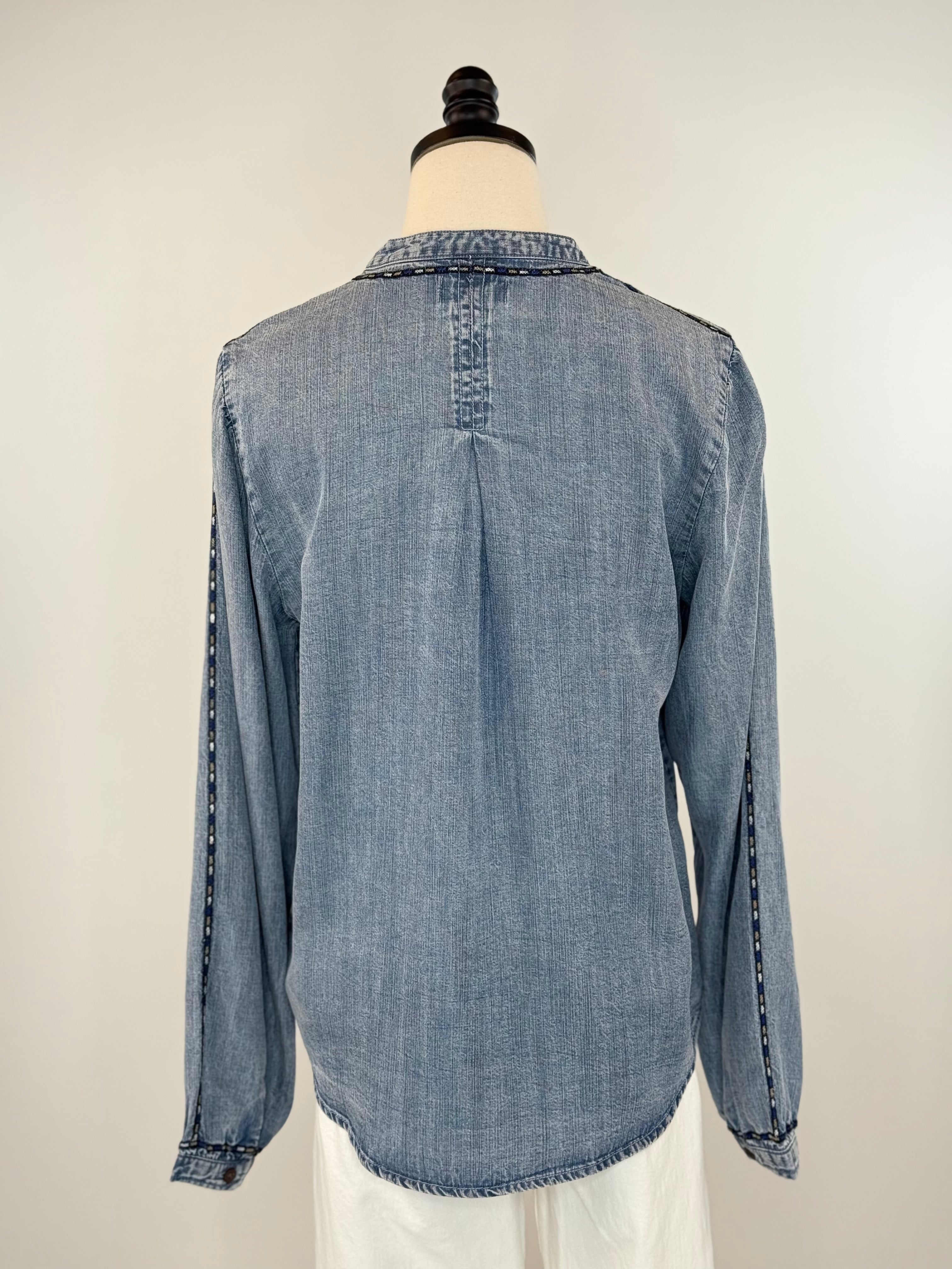 Thread and Supply Lettie Shirt in Light Blue Wash-111 - Woven Top F/W (June- Nov)-Little Bird Boutique