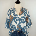 THML Porto Top in Aqua Geo-111 - Woven Top F/W (June- Nov)-Little Bird Boutique