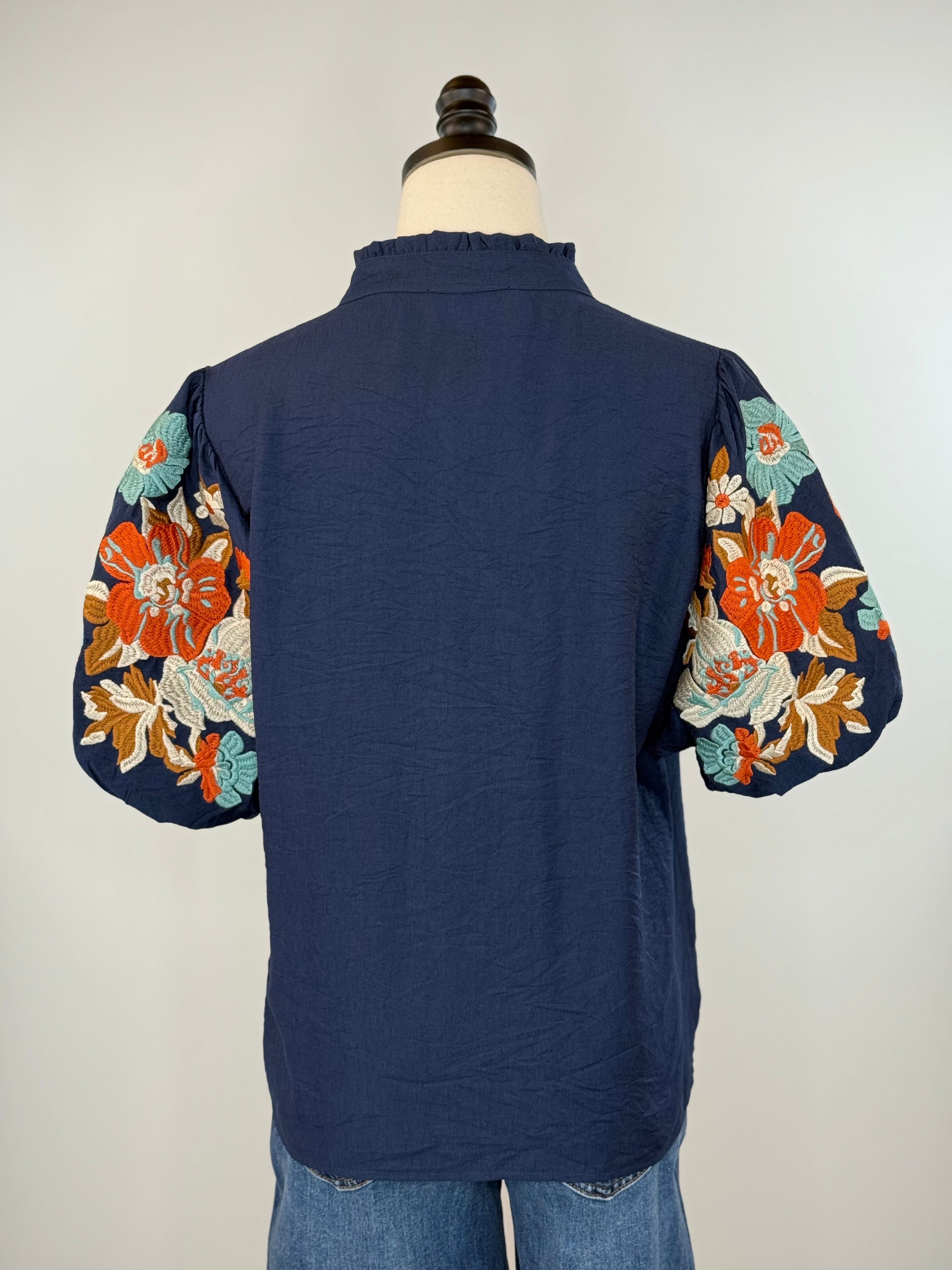 THML Catalina Top in Navy-111 - Woven Top F/W (June- Nov)-Little Bird Boutique