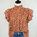 Audrey High Neck Top-111 - Woven Top F/W (June- Nov)-Little Bird Boutique