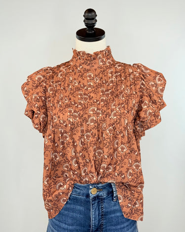 Audrey High Neck Top-111 - Woven Top F/W (June- Nov)-Little Bird Boutique