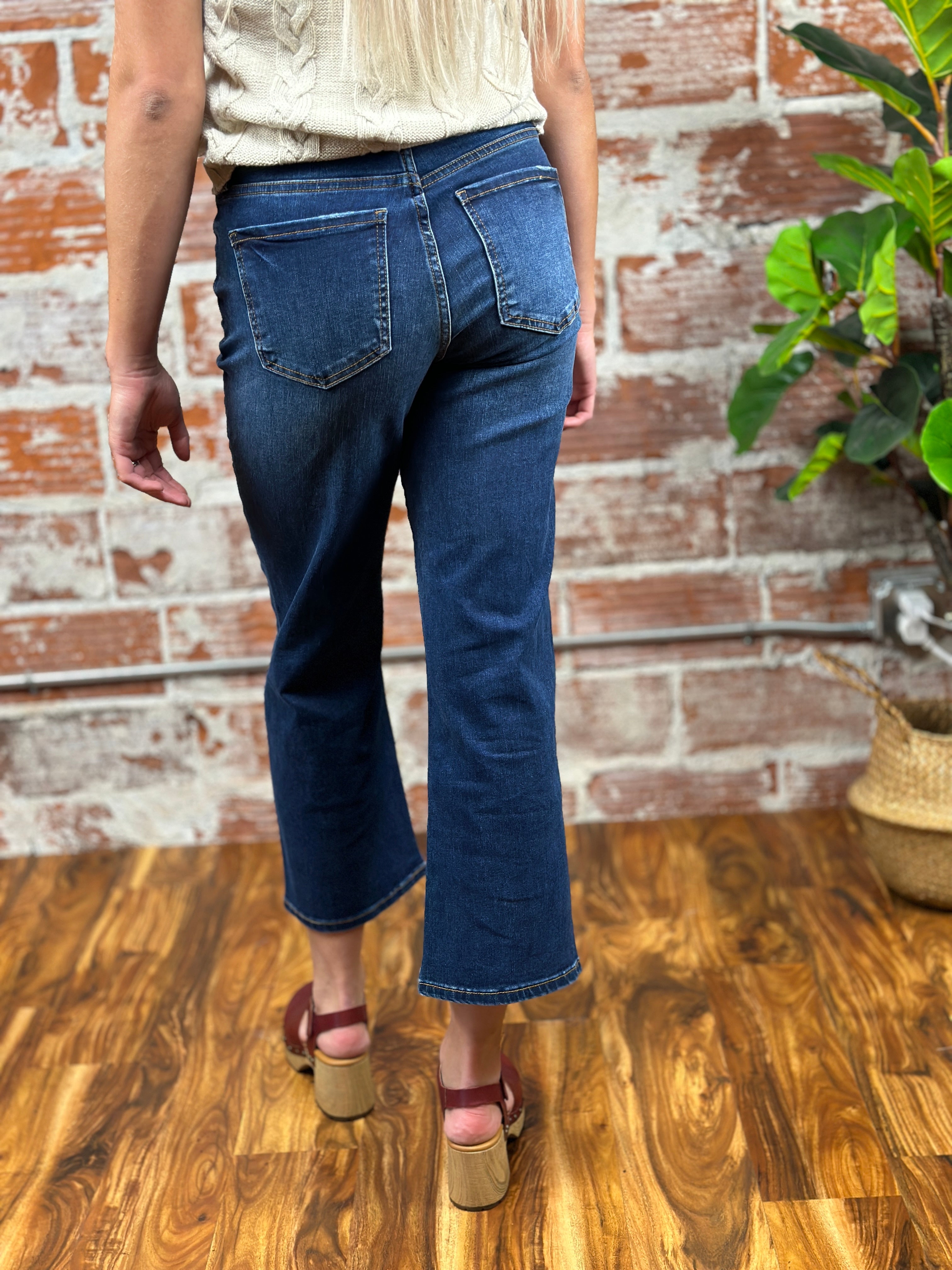 Kut from the Kloth Charlotte High Rise Fab Ab Culottes in Resolved-210 Denim-Little Bird Boutique