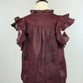 Olivia Linen Top in Berry-111 - Woven Top F/W (June- Nov)-Little Bird Boutique