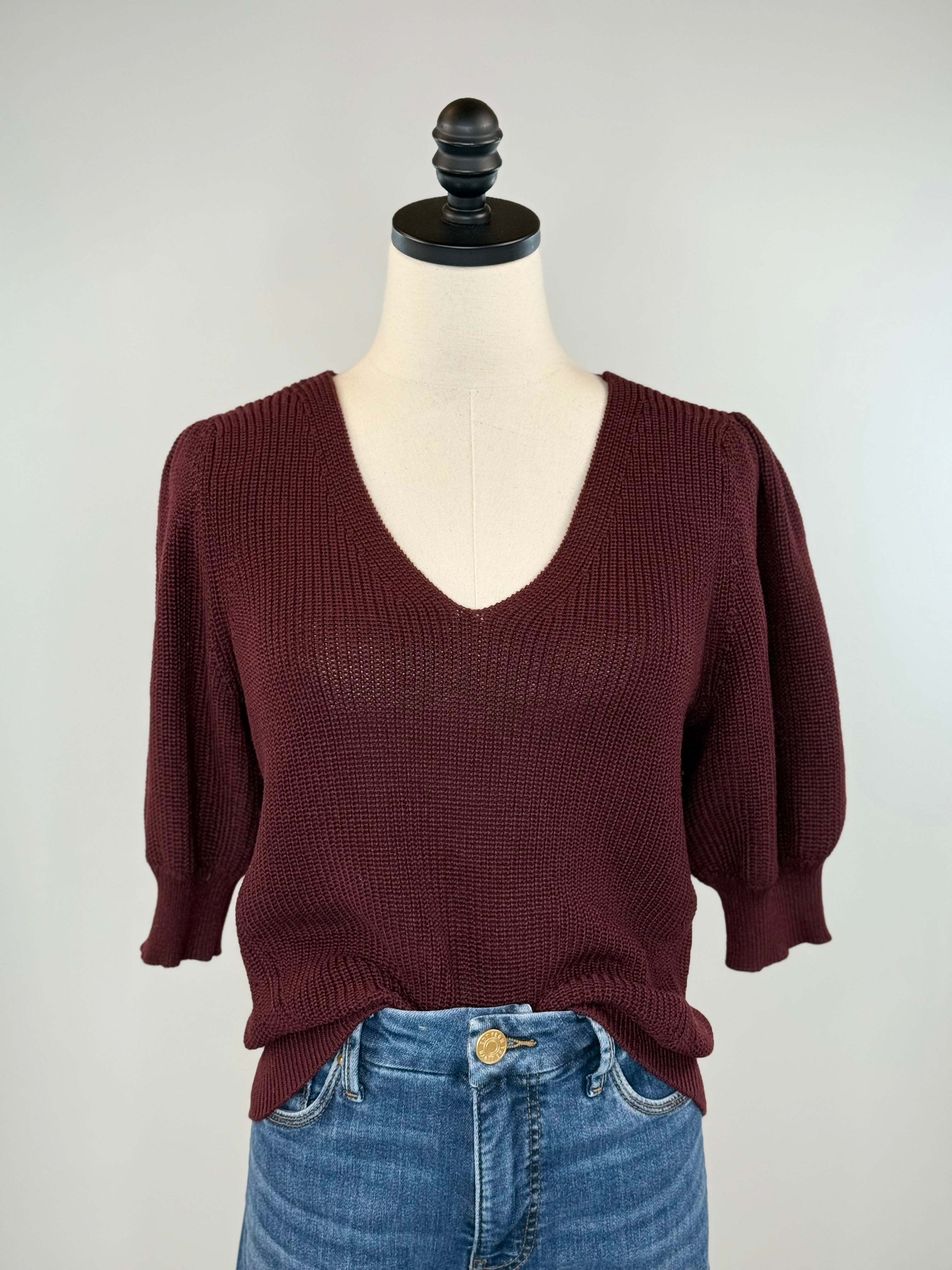 Gentle Fawn Phoebe Sweater in Merlot-131 - Sweaters F/W (June - Nov)-Little Bird Boutique