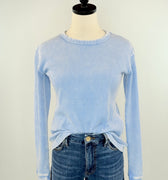 Flag and Anthem Fayston Waffle Crew in Light Blue-121 - Jersey Tops F/W (June - Nov)-Little Bird Boutique