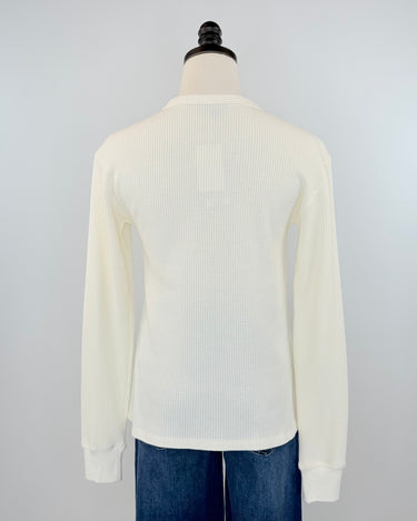 Flag and Anthem Fayston Waffle Crew in Ecru-121 - Jersey Tops F/W (June - Nov)-Little Bird Boutique