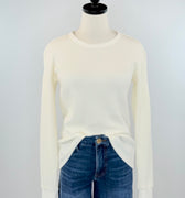 Flag and Anthem Fayston Waffle Crew in Ecru-121 - Jersey Tops F/W (June - Nov)-Little Bird Boutique