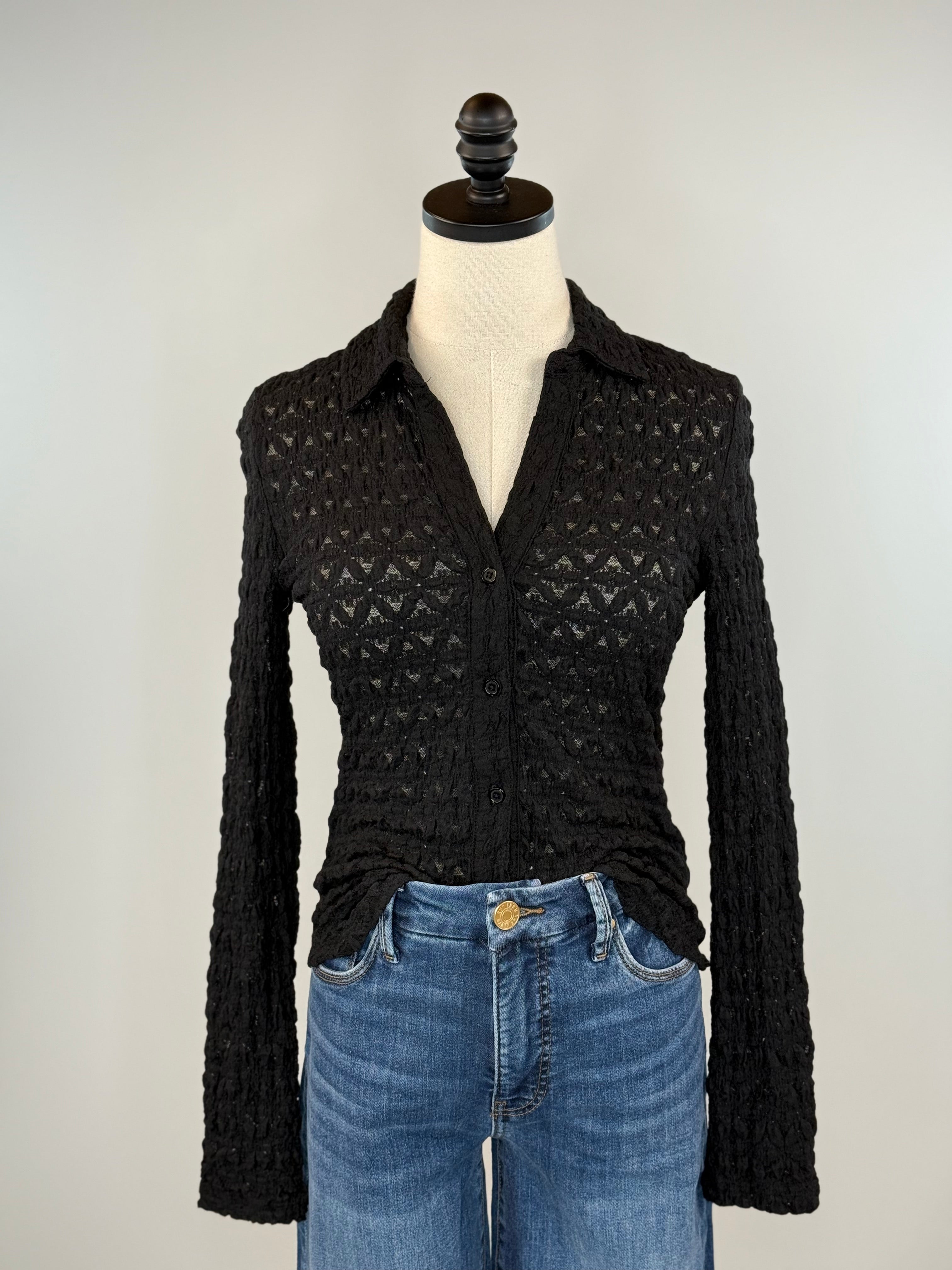 Sanctuary Dream Girl Top in Black-121 - Jersey Tops F/W (June - Nov)-Little Bird Boutique