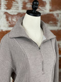 Thread & Supply Kristine Pullover in Driftwood Heather-122 Jersey Tops - Long Sleeve-Little Bird Boutique