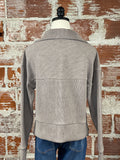 Thread & Supply Kristine Pullover in Driftwood Heather-122 Jersey Tops - Long Sleeve-Little Bird Boutique