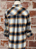 Thread & Supply Natalia Top in Copper Plaid-112 Woven Tops - Long Sleeve-Little Bird Boutique