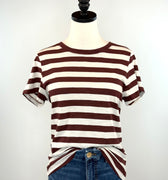 Sanctuary The Perfect Tee in Chicory and Pearl Stripe-121 - Jersey Tops F/W (June - Nov)-Little Bird Boutique
