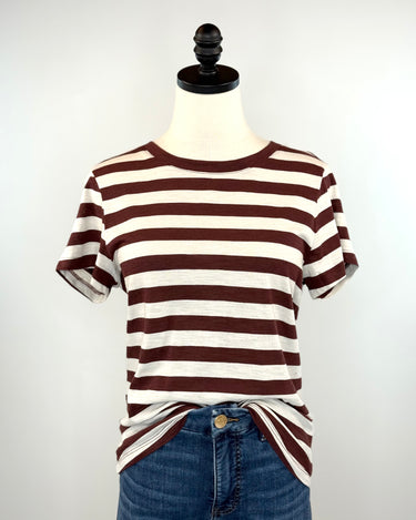 Sanctuary The Perfect Tee in Chicory and Pearl Stripe-121 - Jersey Tops F/W (June - Nov)-Little Bird Boutique