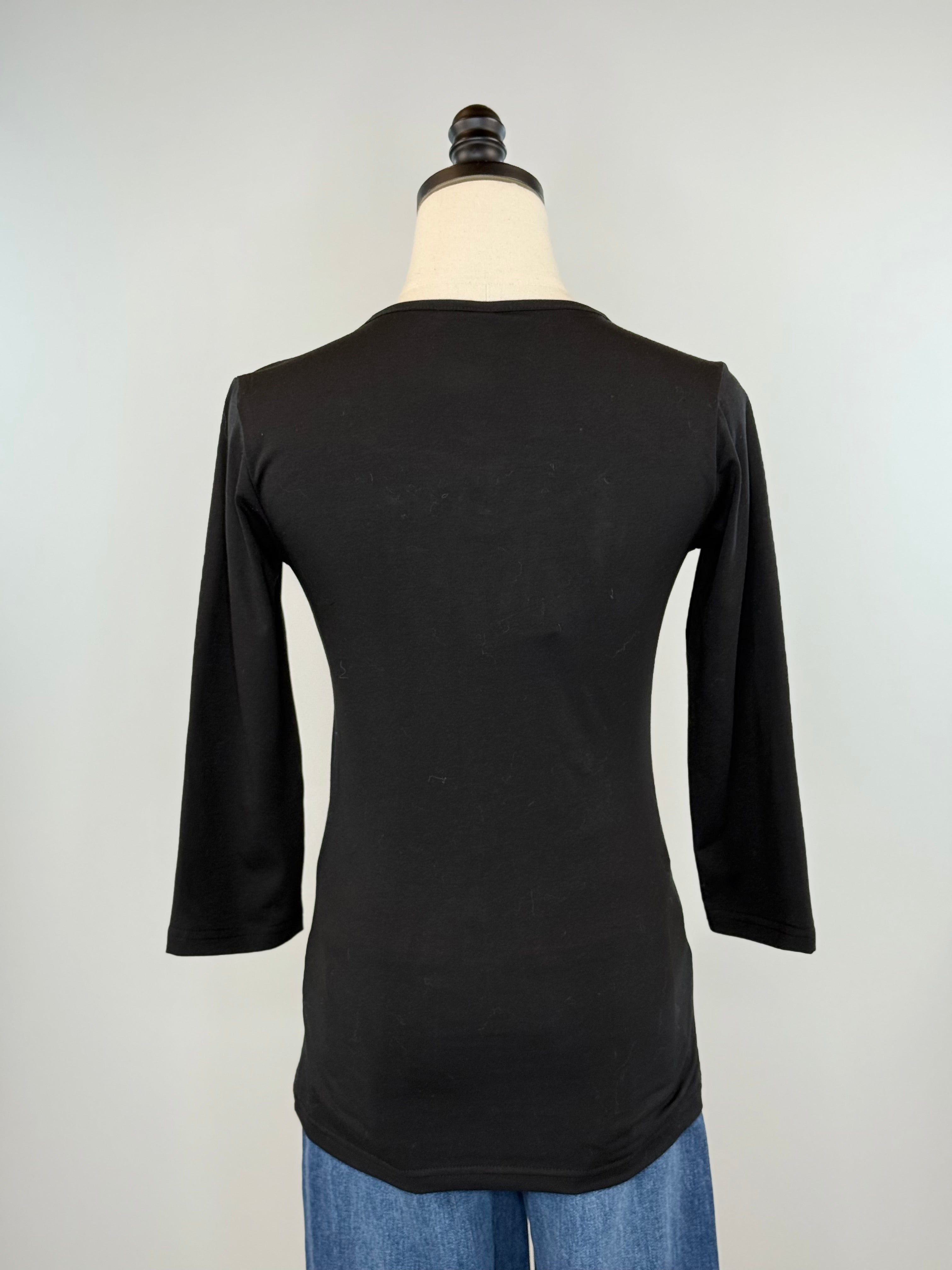 Pillar Top in Black-121 - Jersey Tops F/W (June - Nov)-Little Bird Boutique