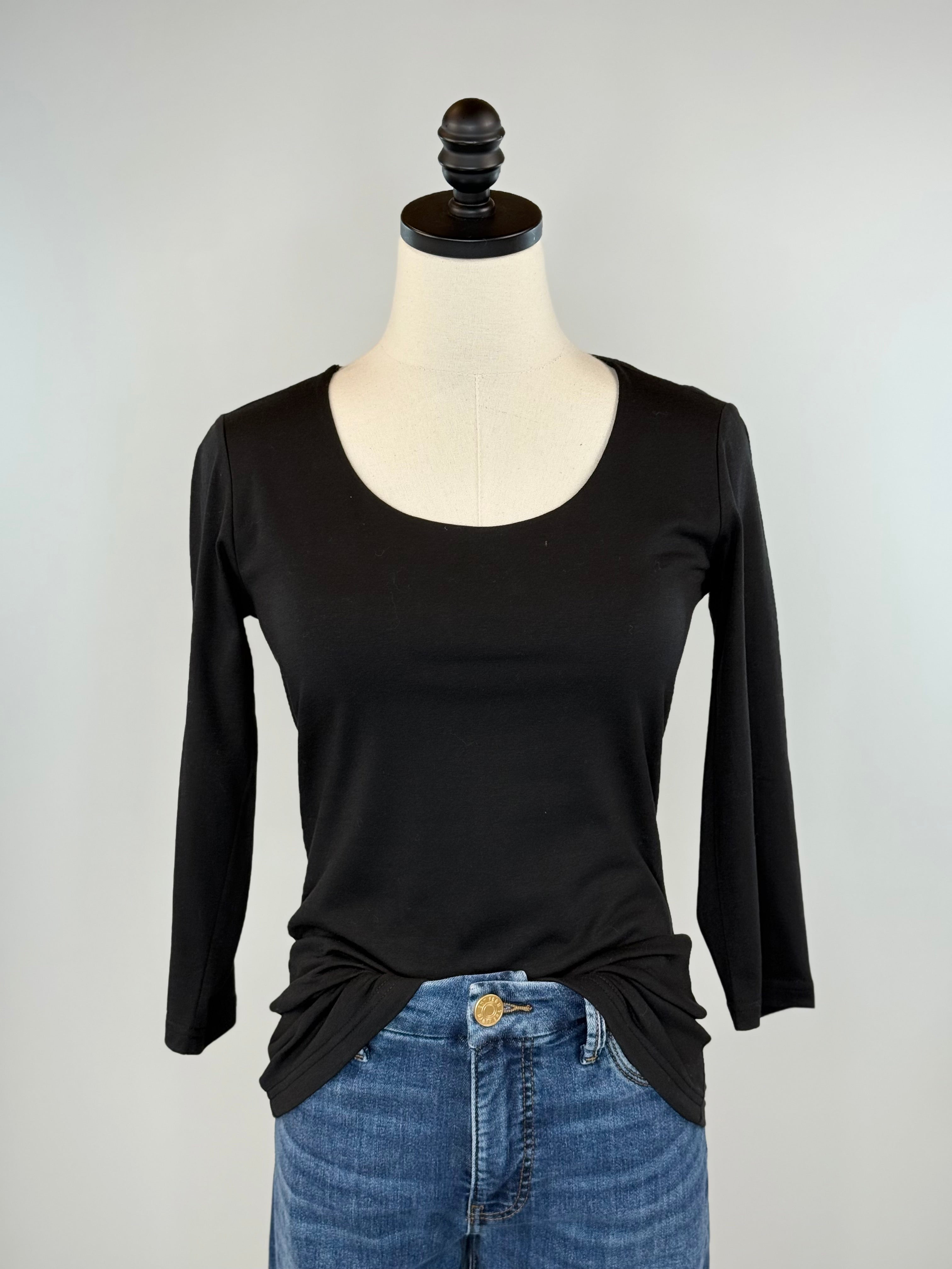 Pillar Top in Black-121 - Jersey Tops F/W (June - Nov)-Little Bird Boutique
