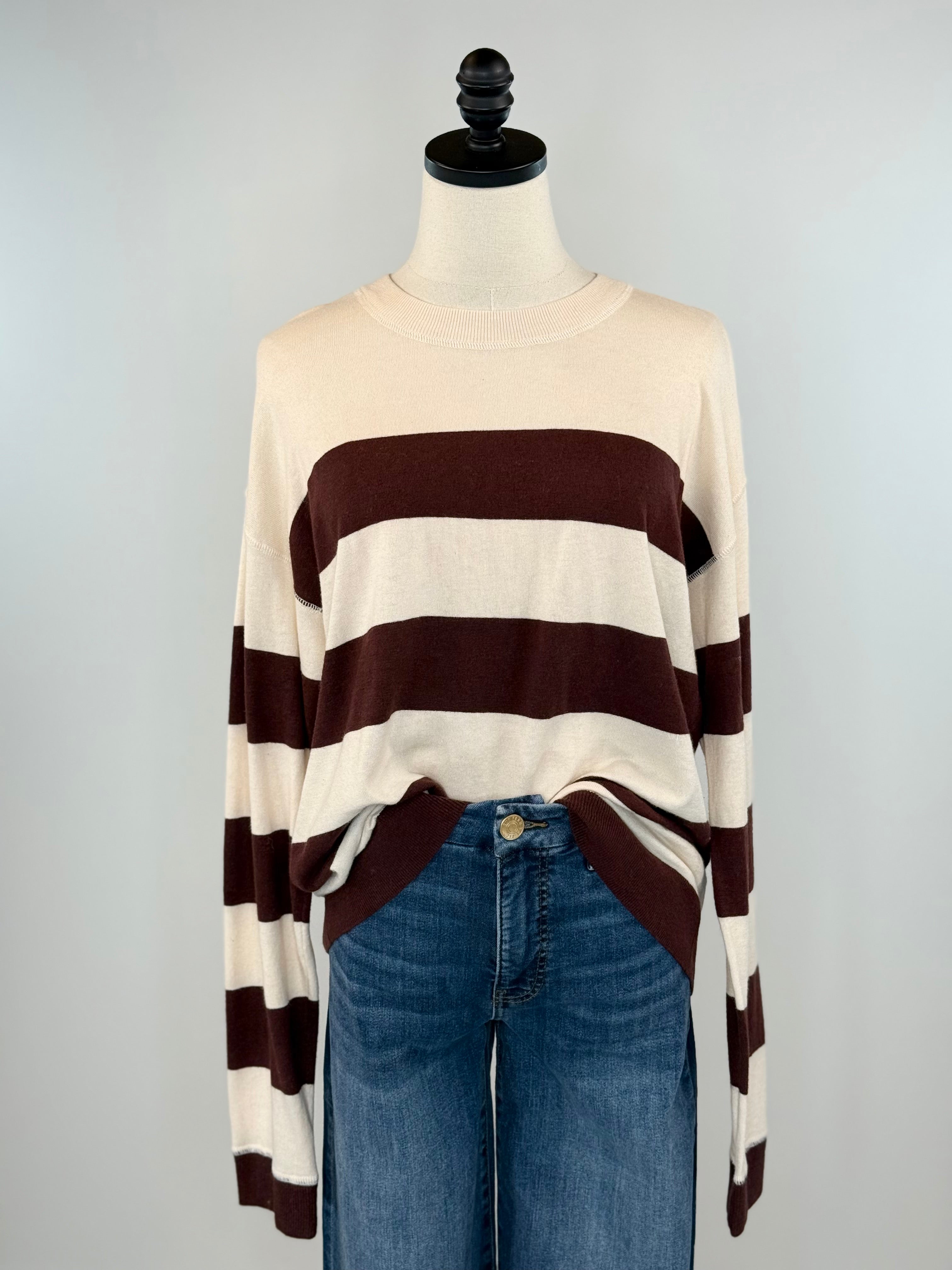 Sanctuary 24/7 Popover in Chicory and Light Oat-131 - Sweaters F/W (June - Nov)-Little Bird Boutique