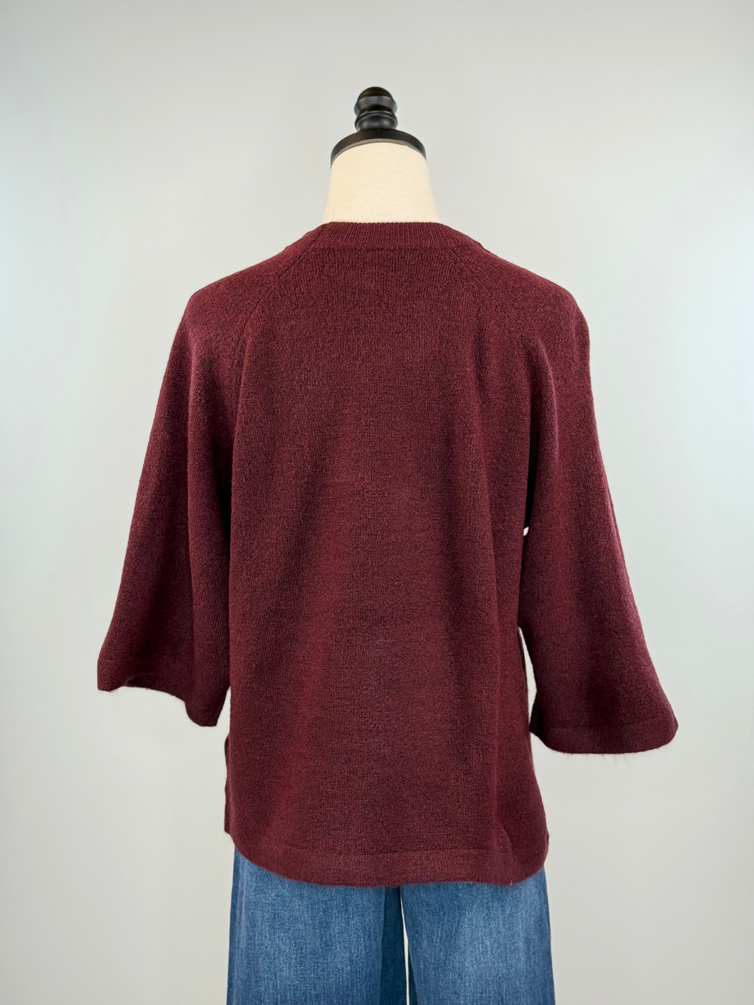 Orlean Sweater in Dark Red-131 - Sweaters F/W (June - Nov)-Little Bird Boutique