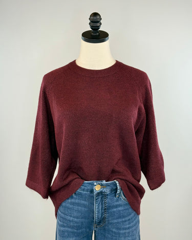 Orlean Sweater in Dark Red-131 - Sweaters F/W (June - Nov)-Little Bird Boutique