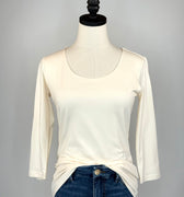 Pillar Top in Cream-121 - Jersey Tops F/W (June - Nov)-Little Bird Boutique
