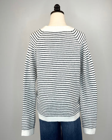 Brinley Sweater in Navy and Cream Stripe-131 - Sweaters F/W (June - Nov)-Little Bird Boutique