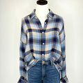 Flag and Anthem Leetonia Pucker Top in Navy-111 - Woven Top F/W (June- Nov)-Little Bird Boutique