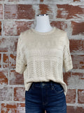 Piper Knit Sweater in Natural-111 Woven Tops - Short Sleeve-Little Bird Boutique