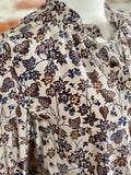 Elan Ruffle Collar Long Sleeve Top in Napa Print-112 Woven Tops - Long Sleeve-Little Bird Boutique