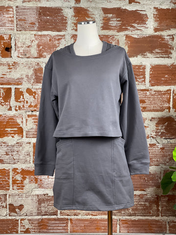 Knit 2-Piece Set in Charcoal