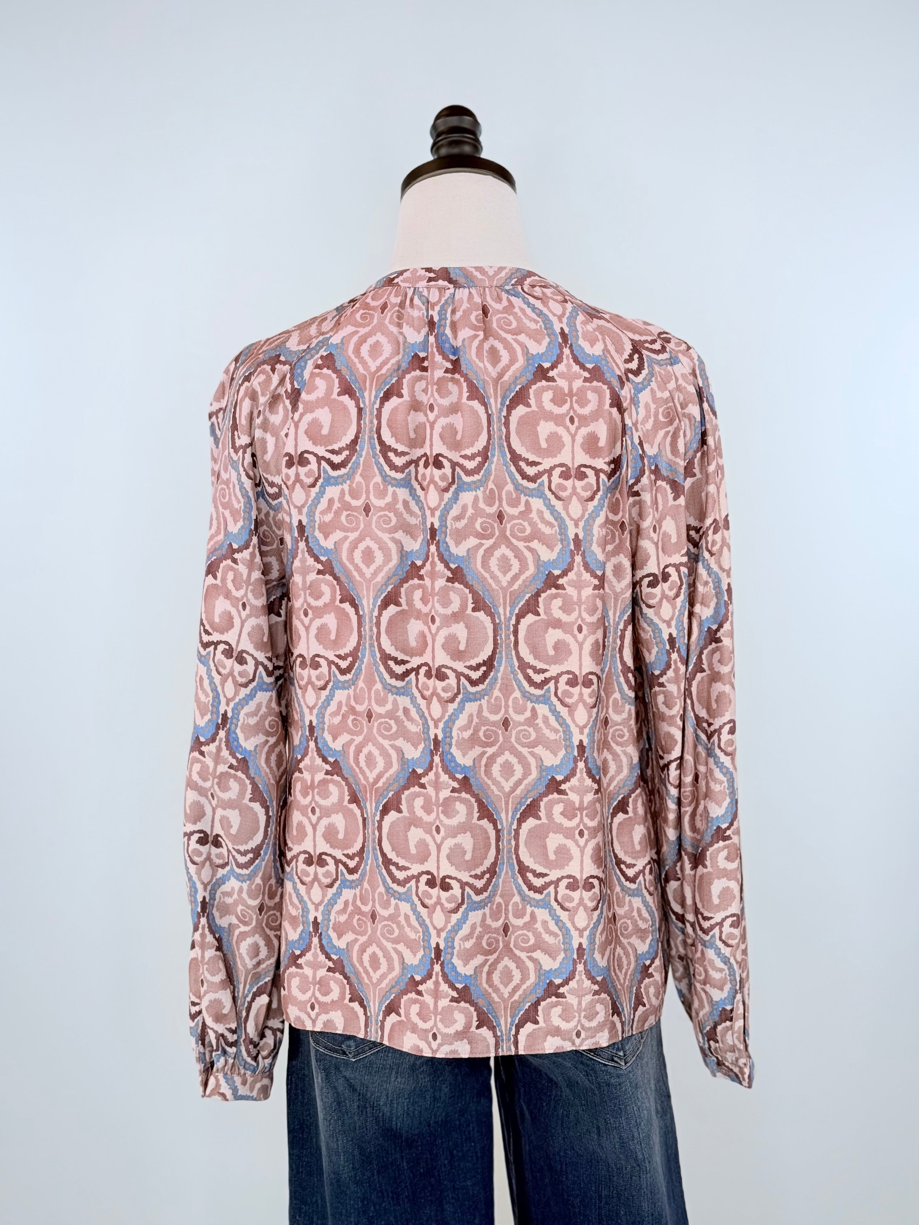 Delaney Top in Mauve and Brown Multi-111 - Woven Top F/W (June- Nov)-Little Bird Boutique