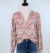 Delaney Top in Mauve and Brown Multi-111 - Woven Top F/W (June- Nov)-Little Bird Boutique