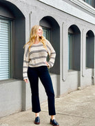 Cruising Sweater in Cream and Black-132 - Sweaters S/S (Dec - May)-Little Bird Boutique