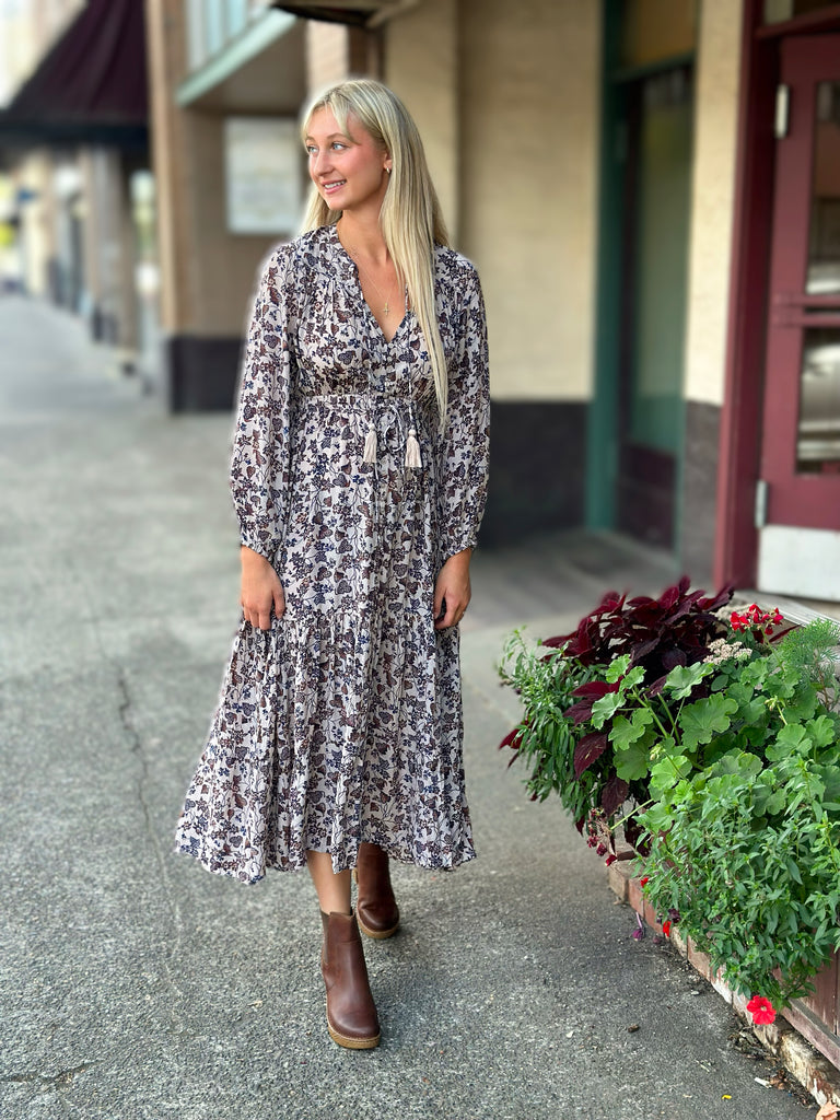Elan Laura Floral Midi Dress