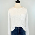 Dex Crewneck Shirt in White-121 - Jersey Tops F/W (June - Nov)-Little Bird Boutique