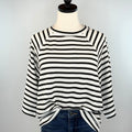 Sanctuary Boxy Raglan Tee in Black and Oat Stripe-121 - Jersey Tops F/W (June - Nov)-Little Bird Boutique