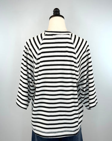 Sanctuary Boxy Raglan Tee in Black and Oat Stripe-121 - Jersey Tops F/W (June - Nov)-Little Bird Boutique