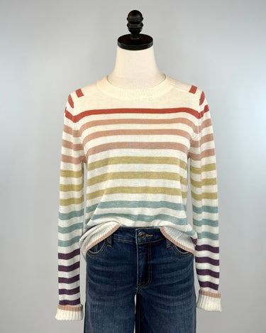 Happy Days Sweater in Multi Stripe-131 - Sweaters F/W (June - Nov)-Little Bird Boutique