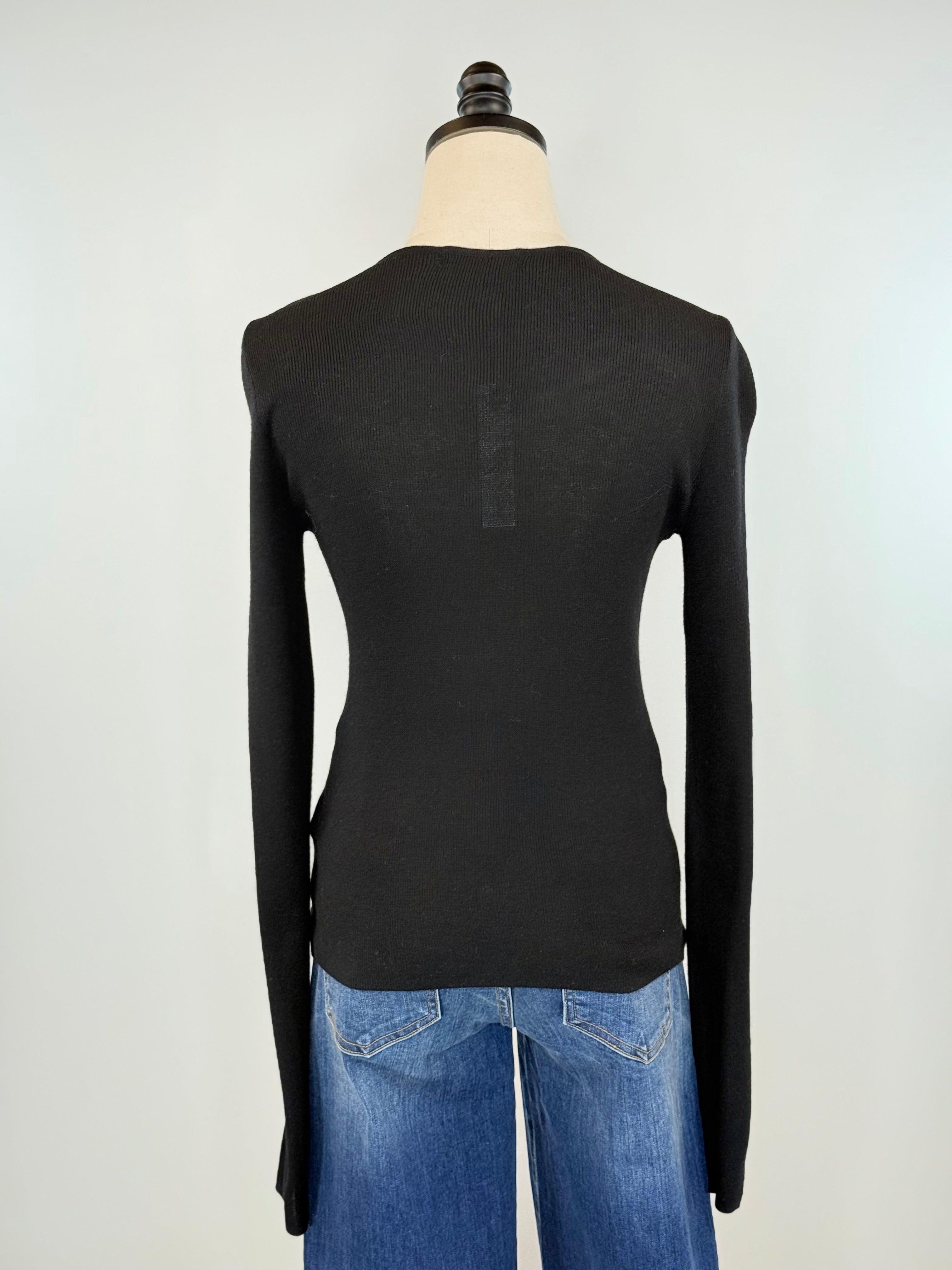 Sanctuary Shoulder Twist Top in Black-121 - Jersey Tops F/W (June - Nov)-Little Bird Boutique