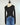 Sanctuary Shoulder Twist Top in Black-121 - Jersey Tops F/W (June - Nov)-Little Bird Boutique