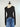 Sanctuary Shoulder Twist Top in Black-121 - Jersey Tops F/W (June - Nov)-Little Bird Boutique