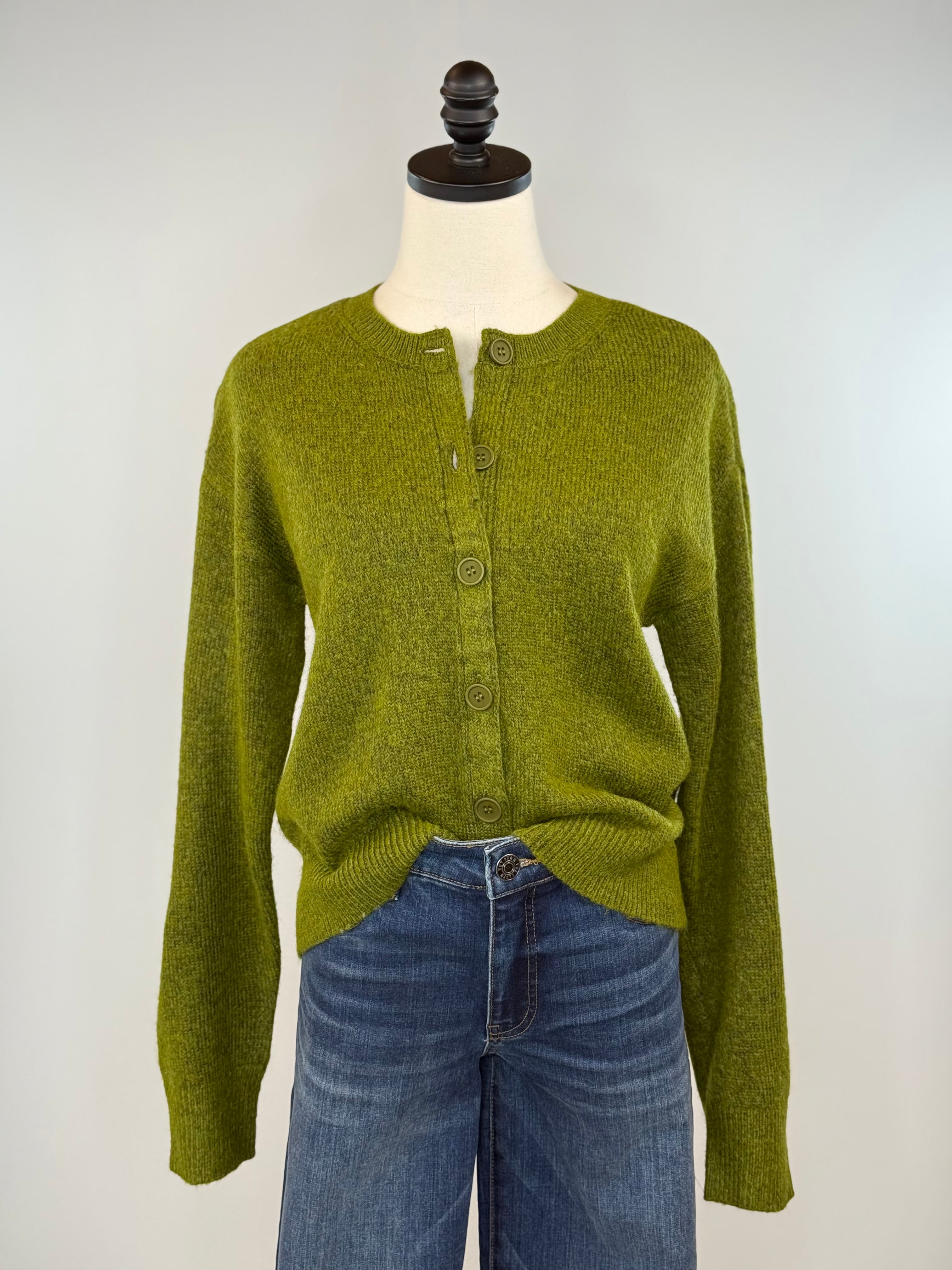 Sanctuary Must-Have Cardi in Martini Olive-131 - Sweaters F/W (June - Nov)-Little Bird Boutique
