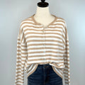Rivers Sweater in Taupe and Ivory Stripe-131 - Sweaters F/W (June - Nov)-Little Bird Boutique