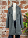 Single Breasted Coat in Spruce-141 Outerwear Coats & Jackets-Little Bird Boutique