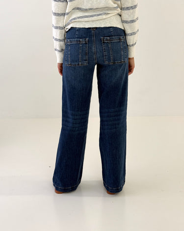 KUT from the Kloth Jodi High Rise Wide Leg w/ Porkchop Pockets-210 Denim-Little Bird Boutique
