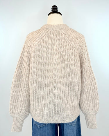 Dex Textured Cardigan in Soft Oat-131 - Sweaters F/W (June - Nov)-Little Bird Boutique