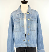 Kut Arya Shirt Jacket in Medium Wash-145 Denim Jackets-Little Bird Boutique