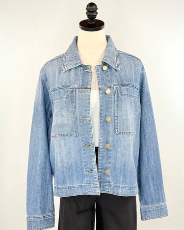 Kut Arya Shirt Jacket in Medium Wash-145 Denim Jackets-Little Bird Boutique