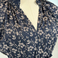 Charlie Dress in Navy and White Floral-152 Dresses - Long-Little Bird Boutique