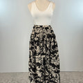 Parker Maxi Skirt in Black and Cream Floral-231 Skirts-Little Bird Boutique