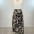 Parker Maxi Skirt in Black and Cream Floral-231 Skirts-Little Bird Boutique